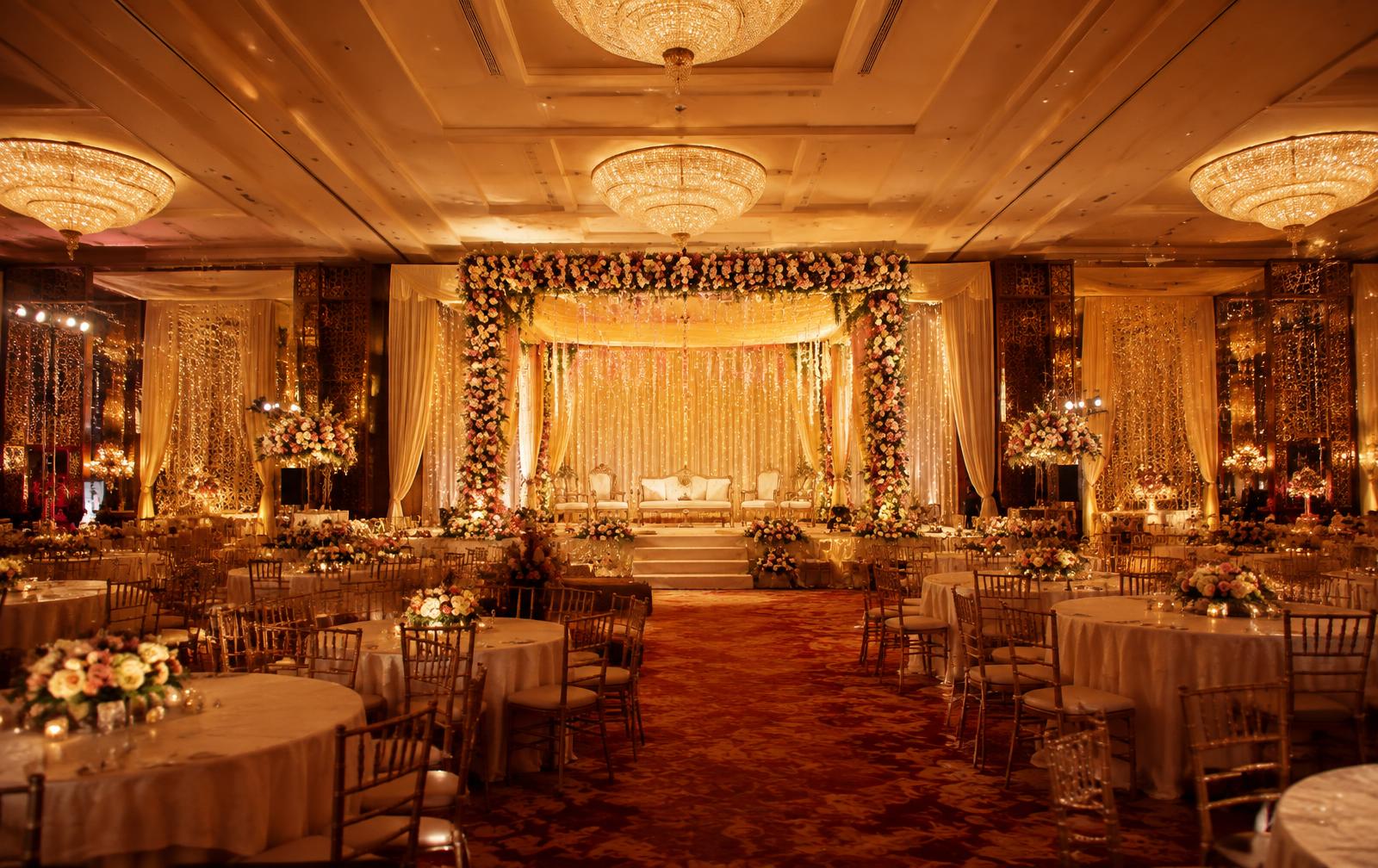 Decorated banquet hall (demo image)